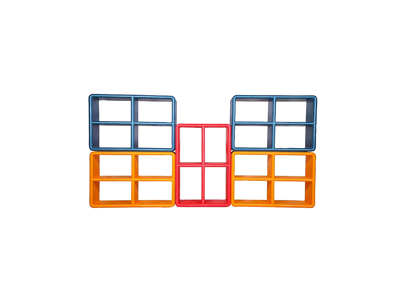 Modular EPP storage cabinets and organizer cubes (multi-color, stackable shape-molded)