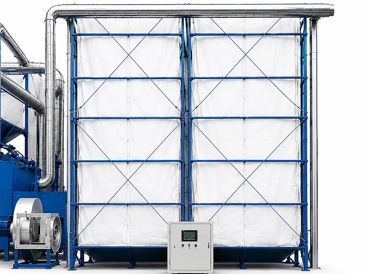 3. Fabric Silo Structure (Modular Steel Frame + Breathable Wall)
