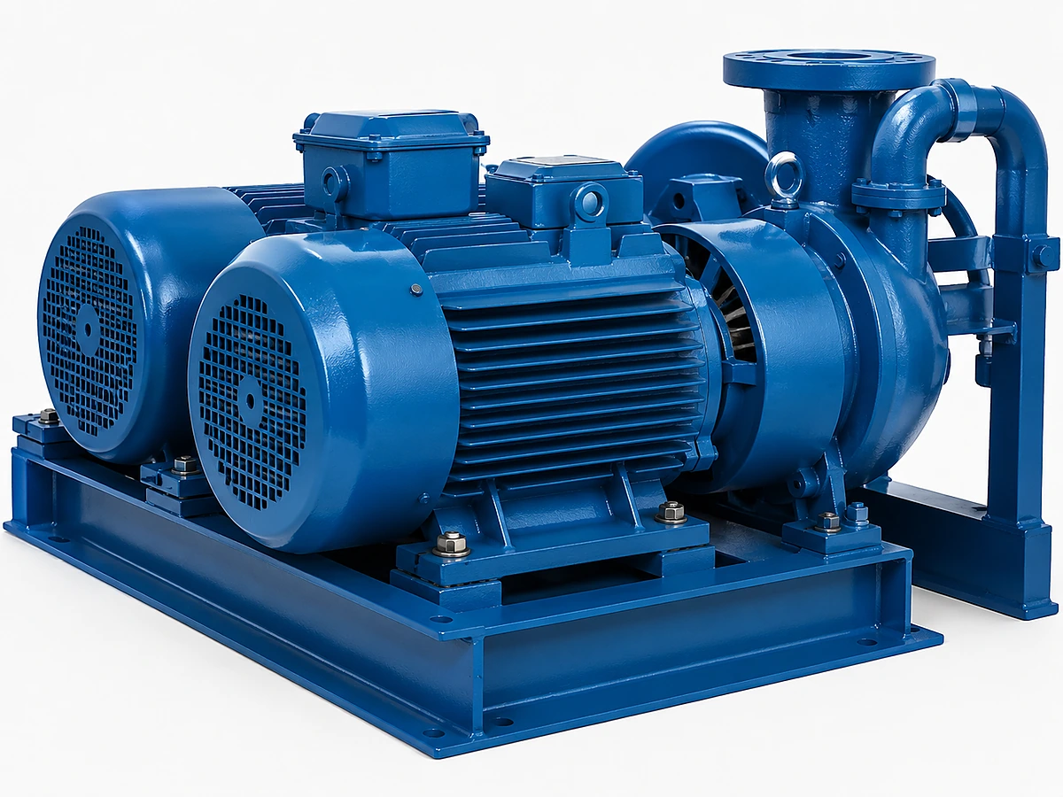 4. Twin-Motor Vacuum Pump (Water-Ring, Parallel Configuration)