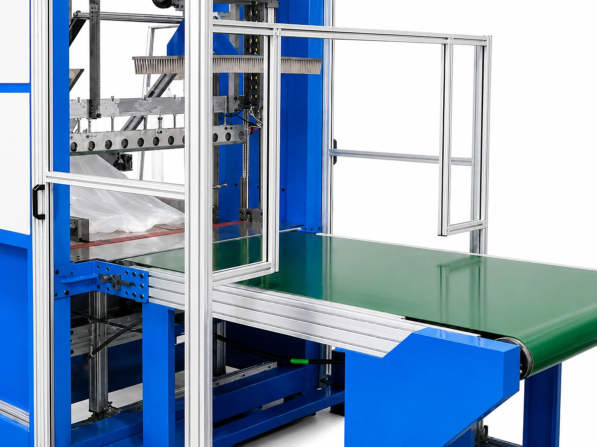 5. Discharge Conveyor (Powered Rubber Belt Output)